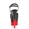 Pleaser ADORE-709BR-H Black-Red Platform High Heels