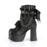 Demonia CHARADE-110 Black Vegan Chunky Platform Boots