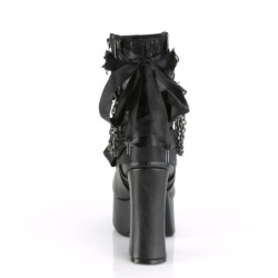 Demonia CHARADE-110 Black Vegan Chunky Platform Boots