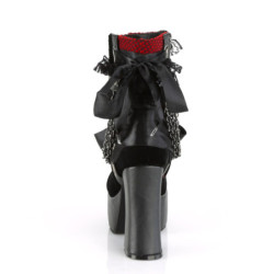 Demonia CHARADE-110 Black Red Chunky Platform Boots
