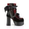 Demonia CHARADE-110 Black Red Chunky Platform Boots