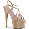 Pleaser ADORE-713 Nude Criss Cross Straps High Heels