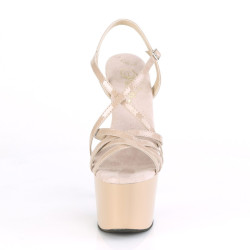 Pleaser ADORE-713 Nude Criss Cross Straps High Heels