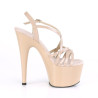 Pleaser ADORE-713 Nude Criss Cross Straps High Heels