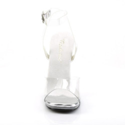 Fabulicious CHIC-06 Transparent Steel Heeled Sandals