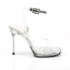 Fabulicious CHIC-06 Transparent Steel Heeled Sandals