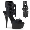 Pleaser CAPTIVA-600-14 Black Ankle Cuff High Heel Shoe
