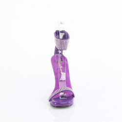 Fabulicious CHIC-40 Purple Ankle Strap Steel Heel Sandal