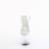 Pleaser CRAZE-808 Clear Heelless Pony Platform Sandals
