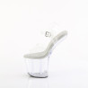Pleaser CRAZE-808 Clear Heelless Pony Platform Sandals