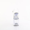 Pleaser CRAZE-808 Clear Heelless Pony Platform Sandals