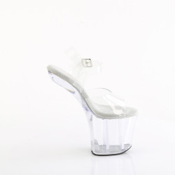 Pleaser CRAZE-808 Clear Heelless Pony Platform Sandals