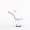 Pleaser CRAZE-808 Clear Heelless Pony Platform Sandals
