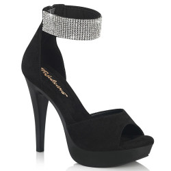 Fabulicious COCKTAIL-525 Suede D'Orsay High Heeled Sandals