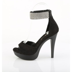 Fabulicious COCKTAIL-525 Suede D'Orsay High Heeled Sandals