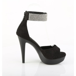 Fabulicious COCKTAIL-525 Suede D'Orsay High Heeled Sandals