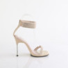 Fabulicious CHIC-40 Tan Ankle Strap Steel Heel Sandal