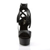 Pleaser DELIGHT-600-14 Black Ankle Cuff High Heels