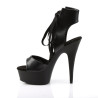 Pleaser DELIGHT-600-14 Black Ankle Cuff High Heels