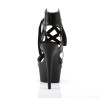 Pleaser DELIGHT-600-14 Black Ankle Cuff High Heels