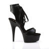 Pleaser DELIGHT-600-14 Black Ankle Cuff High Heels
