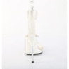 Fabulicious CHIC-40 White Ankle Strap Steel Heel Sandal