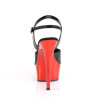Pleaser DELIGHT-609 Red Chrome Platform High Heels