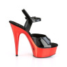 Pleaser DELIGHT-609 Red Chrome Platform High Heels