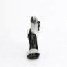 Fabulicious CHIC-47 Black Ankle Cuff Steel Heel Sandal
