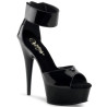 Pleaser DELIGHT-670-3 Black Ankle Cuff High Heels Shoes
