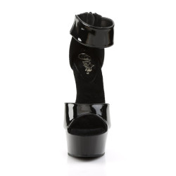 Pleaser DELIGHT-670-3 Black Ankle Cuff High Heels Shoes