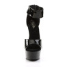 Pleaser DELIGHT-670-3 Black Ankle Cuff High Heels Shoes