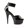 Pleaser DELIGHT-670-3 Black Ankle Cuff High Heels Shoes