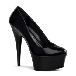 Pleaser DELIGHT-685 Patent Platform Heeled Pumps Women