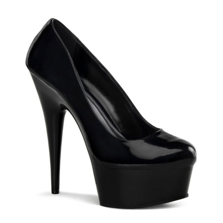 Pleaser DELIGHT-685 Patent Platform Heeled Pumps Women