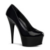 Pleaser DELIGHT-685 Patent Platform Heeled Pumps Women