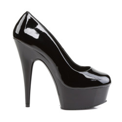 Pleaser DELIGHT-685 Patent Platform Heeled Pumps Women