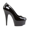 Pleaser DELIGHT-685 Patent Platform Heeled Pumps Women
