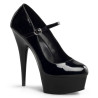 Pleaser DELIGHT-687 Black Platform Heeled Pumps Women
