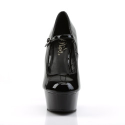 Pleaser DELIGHT-687 Black Platform Heeled Pumps Women