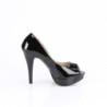 Pleaser Pink Label CHLOE-01 Black Patent Heels Men