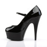 Pleaser DELIGHT-687 Black Platform Heeled Pumps Women