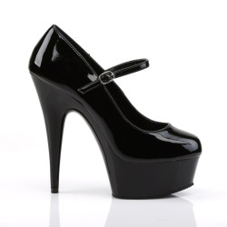 Pleaser DELIGHT-687 Black Platform Heeled Pumps Women