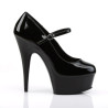 Pleaser DELIGHT-687 Black Platform Heeled Pumps Women
