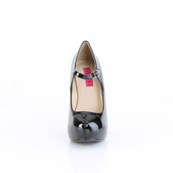 Pleaser Pink Label CHLOE-02 Black Patent Heels Men