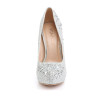 Fabulicious DESTINY-06R Silver Glitter Platform Pumps