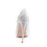 Fabulicious DESTINY-06R Silver Glitter Platform Pumps