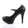 Pleaser Pink Label CHLOE-02 Black Vegan Heels Men