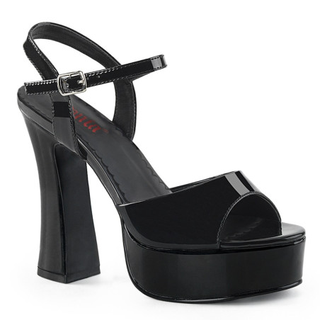 Demonia DOLLY-09 Black Patent Chunky Platform Sandal