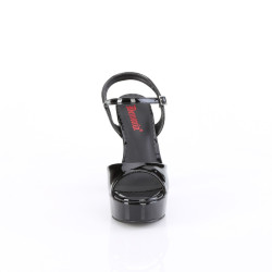 Demonia DOLLY-09 Black Patent Chunky Platform Sandal